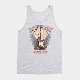 Vintage Nash Bash Nashville Tennesee Guitar and Roses Tank Top